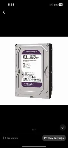 Hard Drive 1TB Western Digital-WD10PURZ