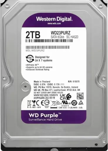 Hard Drive 2TB Western Digital- WD23PURZ